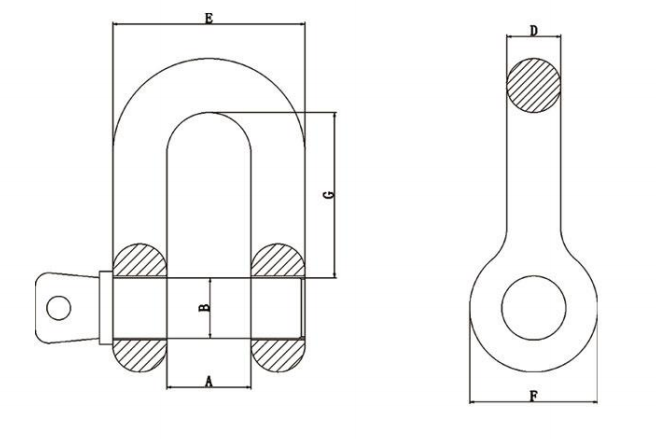 G210 shackle drawing